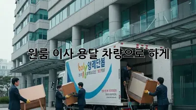 원룸 이사, 용달 차량으로 轻松하게!