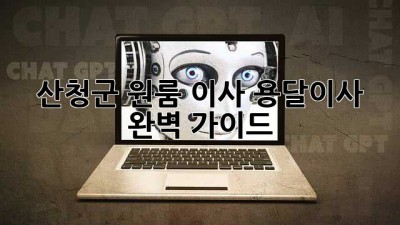 산청군 원룸 이사, 용달이사 완벽 가이드!